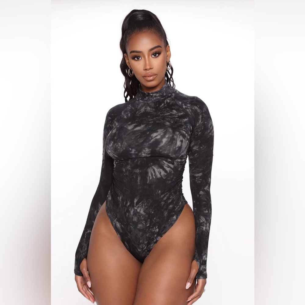 Fashion Nova Smoky Mirrors Turtle Neck Bodysuit